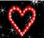 Gif animé coeur étoiles